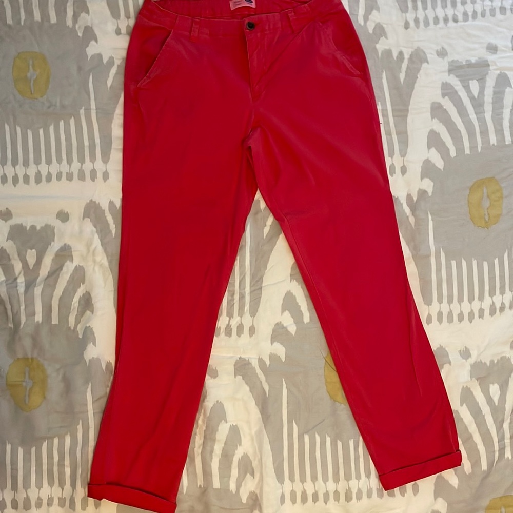 Old Navy red khakis, size 8 tall